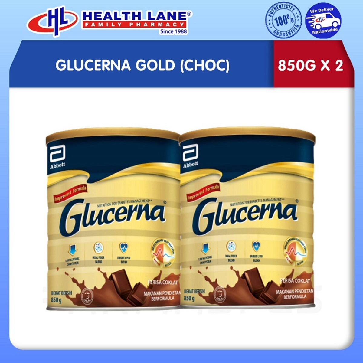 GLUCERNA GOLD (CHOC) (800Gx2)